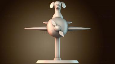 3D модель Собака в самолете (STL)