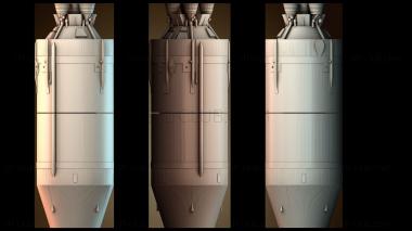 3D модель Ракета Сатурн 5 (STL)