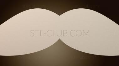 3D модель Брелок в виде усов (STL)