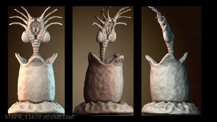 Статуэтки упрощенные Инопланетный лицехват и яйцо