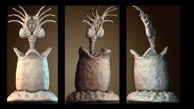 3D модель Инопланетный лицехват и яйцо (STL)