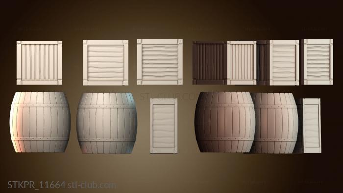 Статуэтки упрощенные Ящики и бочки