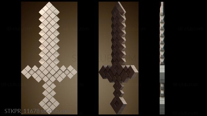 Статуэтки упрощенные Меч из Майнкрафта