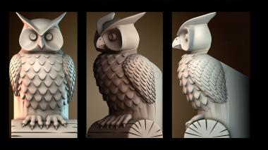 3D модель Подставка для ручек в форме совы (STL)