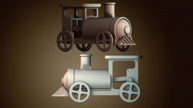 3D модель Игрушечный поезд с одноцилиндровым воздушным двигателем (STL)