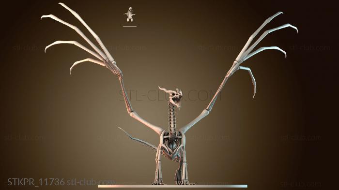 Статуэтки упрощенные Скелет дракона