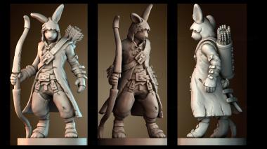 3D модель Rabbit Archer (STL)