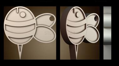 3D модель Брелок в виде пчелы (STL)