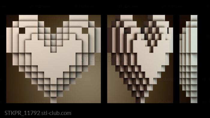 Кулон «Пиксельное сердце»