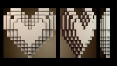 3D модель Кулон «Пиксельное сердце» (STL)