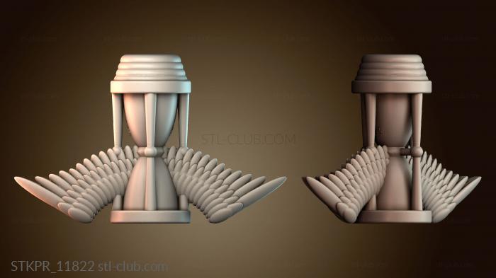 Статуэтки упрощенные Верхушка для трости в форме крылатых песочных часов Tempus Fugit