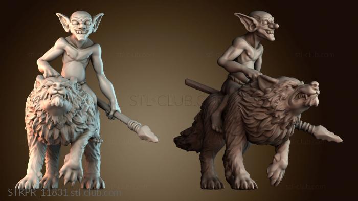 Статуэтки упрощенные Гоблин наездник на волке