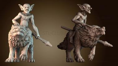 3D модель Гоблин наездник на волке (STL)