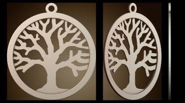 3D модель Серьга «Древо жизни» (STL)