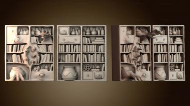3D модель Имитация книжного шкафа (STL)