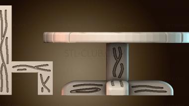 3D модель Деревянный стол со стульями (STL)