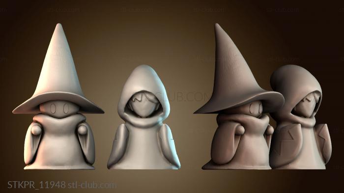 Статуэтки упрощенные Черно белый маг