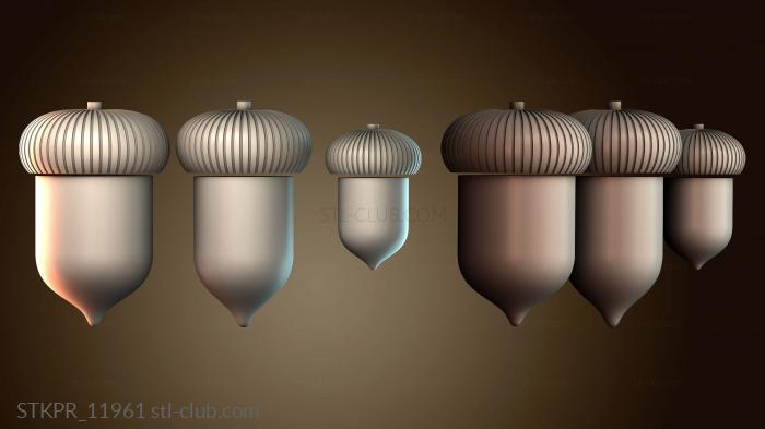 Статуэтки упрощенные Мини контейнеры для желудей