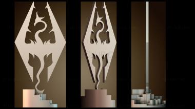 3D модель Логотип Скайрима (STL)