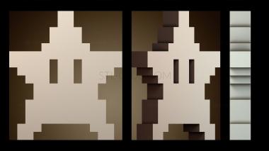 3D модель Супер Марио Звезда (STL)