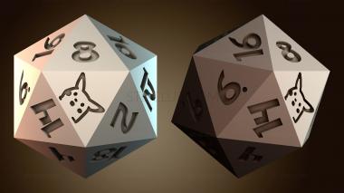 3D модель Удивлённый Пикачу D20 (STL)