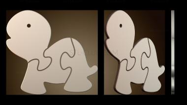 3D модель Игрушка головоломка для малышей Черепашка (STL)