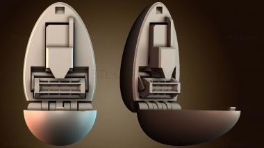 3D модель Яйцо сюрприз — Миниатюрный комбайн (STL)