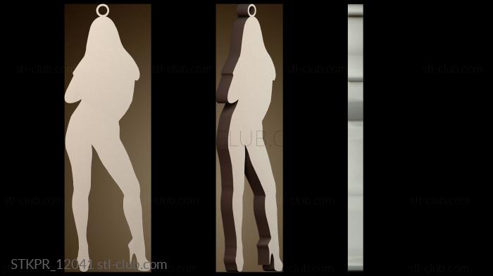 Статуэтки упрощенные Брелок с красивой девушкой