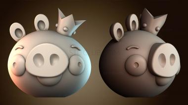 3D модель Король свиней Angry Birds (STL)