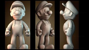 3D модель Луиджи Super Mario Bros. (STL)