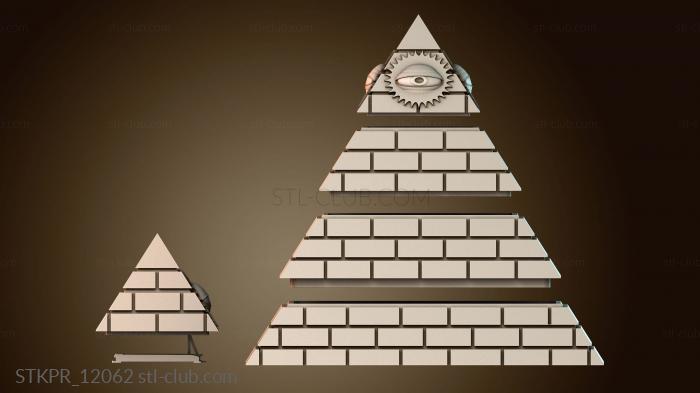 Статуэтки упрощенные шкатулка пирамида иллюминатов с секретным отделением