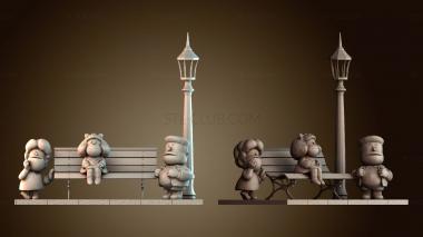 3D модель Мафальда и друзья на исторической дороге в Буэнос Айресе, Аргентина (STL)