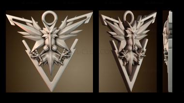 3D модель Кулон Pokemon Go Team Instinct (STL)