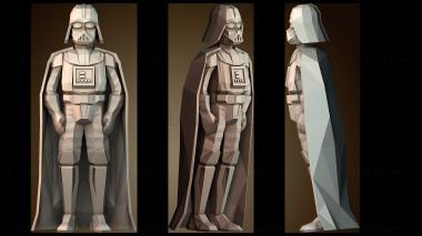 3D модель Низкополигональная модель Дарта Вейдера (STL)