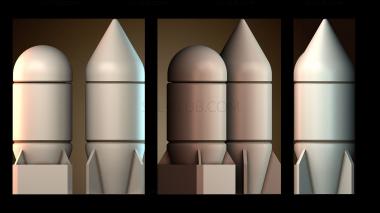 3D модель Контейнеры для бомб и ракет с винтовой крышкой (STL)
