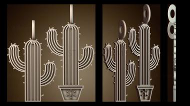 3D модель Брелок в виде кактуса (STL)