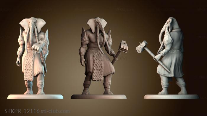 Статуэтки упрощенные Слон воин