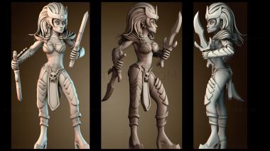 3D модель Темный эльф Женщина (STL)