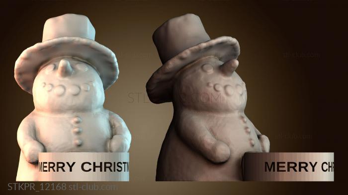 Свеча в форме снеговика