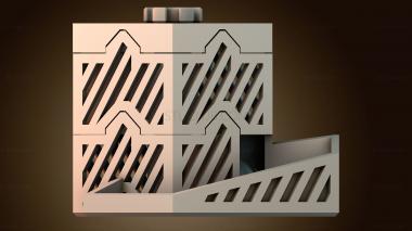 3D модель Башня из шестигранных кубиков (STL)