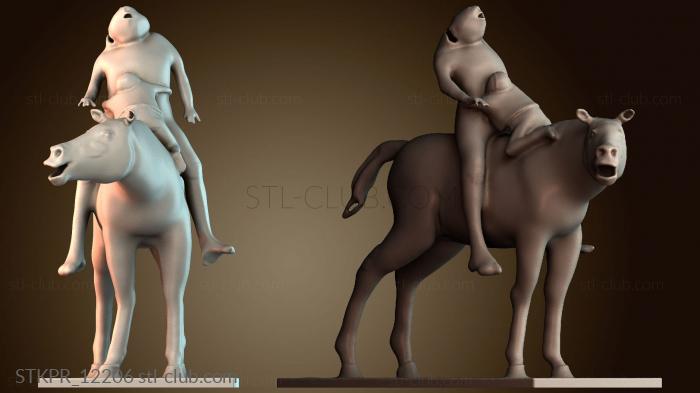 Статуэтки упрощенные Лошадь и всадник