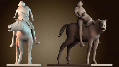 3D модель Лошадь и всадник (STL)