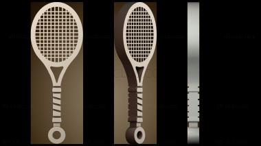 3D модель Брелок в виде теннисной ракетки (STL)