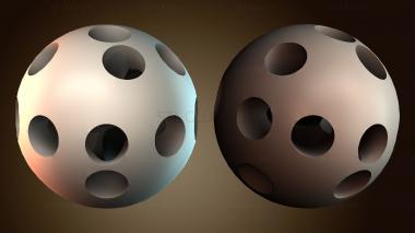 3D модель Виффл мяч (STL)