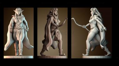 3D модель Эльфийка лучница (STL)