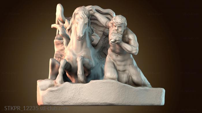 Статуэтки упрощенные Тритоны справа Фонтан Треви