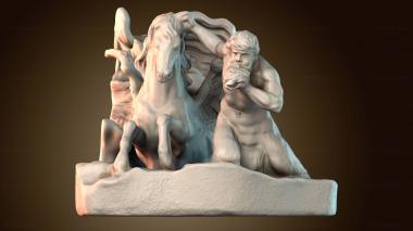 3D модель Тритоны справа Фонтан Треви (STL)