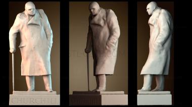 3D модель Статуя Уинстона Черчилля на Парламентской площади в Лондоне (STL)