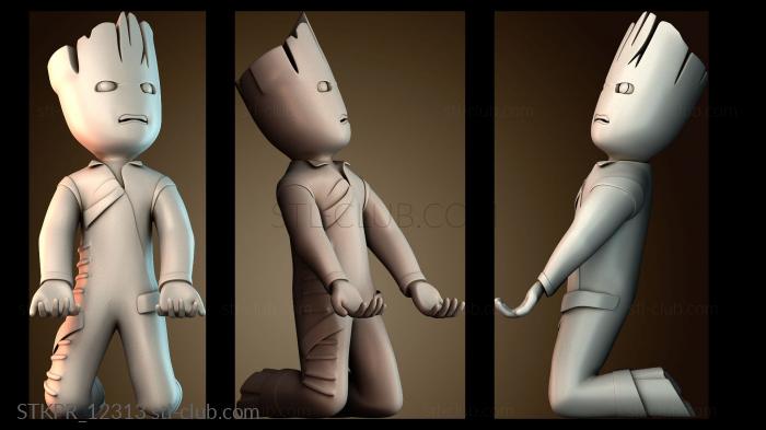 Статуэтки упрощенные Groot phone holde