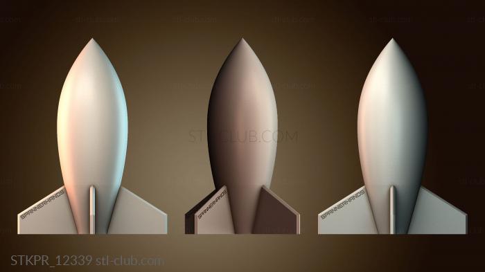 Статуэтки упрощенные Простая ракета Spannerhands